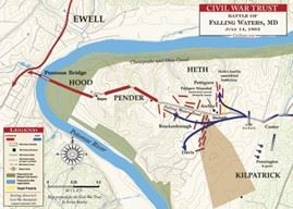 Battle of Falling Waters Map (American Battlefield Trust)